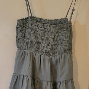 olive green summer ruffled top